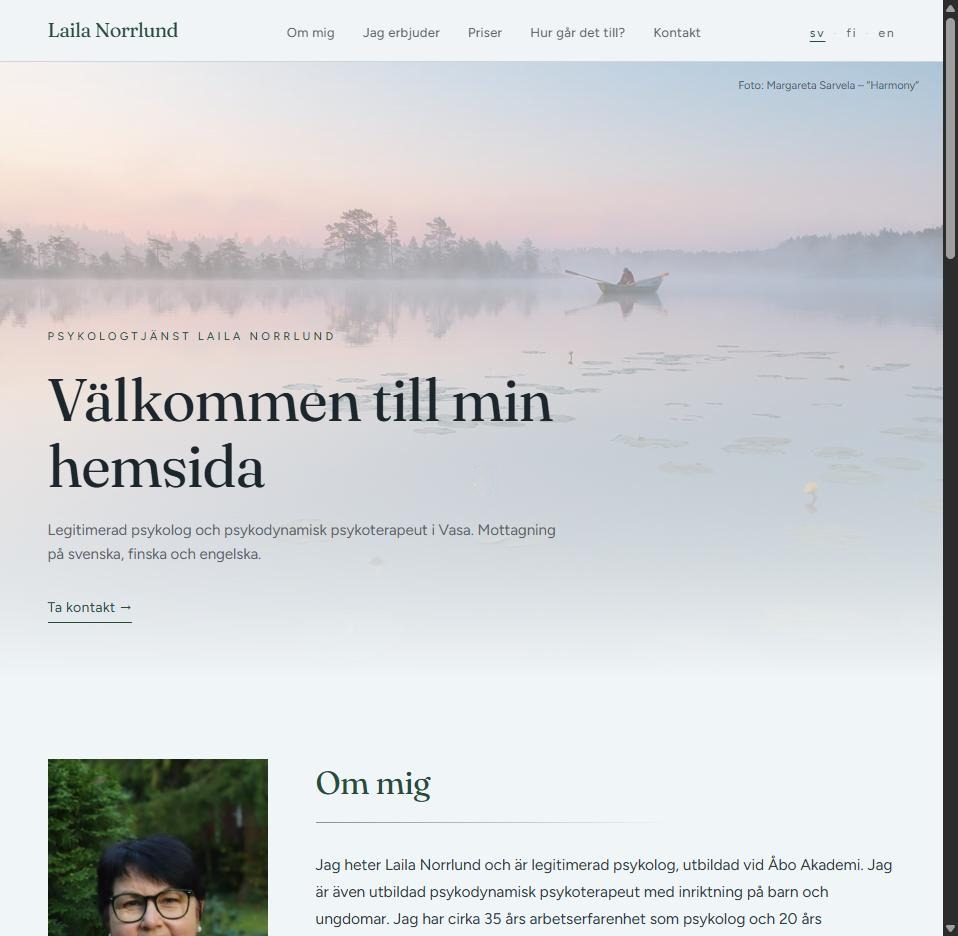 Laila Norrlund: Psykologi, Vaasa
