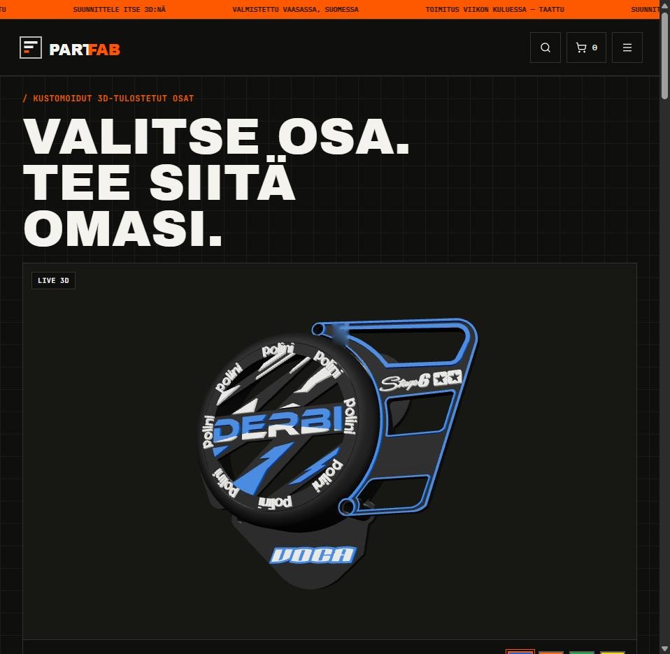 PartFab: 3D-tulostetut mopon osat
